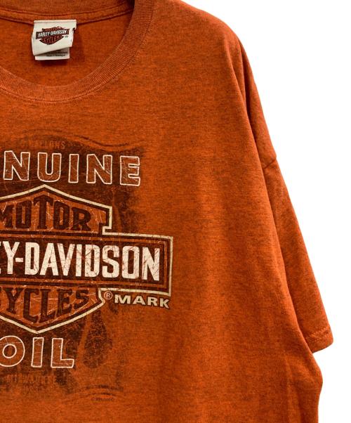 HARLEY-DAVIDSON（ハーレーダビッドソン）HARLEY-DAVIDSON (ハーレーダビッドソン) 両面プリントTシャツ オレンジ サイズ:XLの古着・服飾アイテム