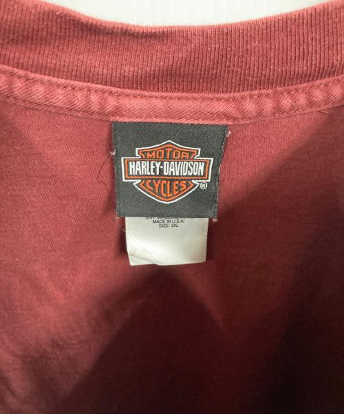 HARLEY-DAVIDSON（ハーレーダビッドソン）HARLEY-DAVIDSON (ハーレーダビッドソン) 両面プリントTシャツ レッド サイズ:3XLの古着・服飾アイテム