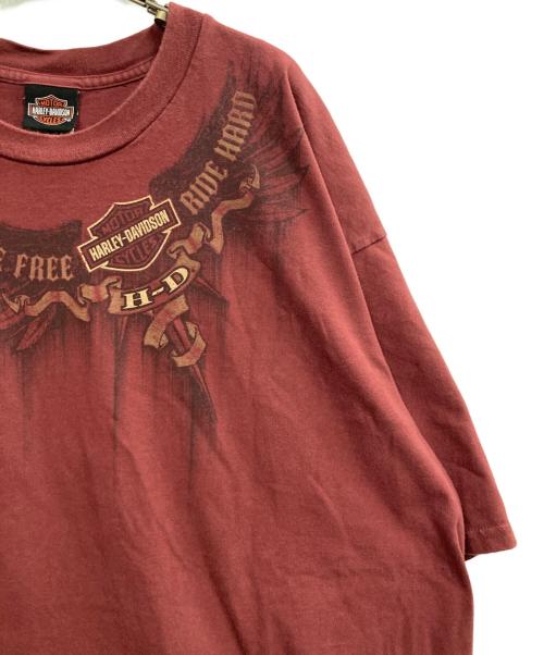 HARLEY-DAVIDSON（ハーレーダビッドソン）HARLEY-DAVIDSON (ハーレーダビッドソン) 両面プリントTシャツ レッド サイズ:3XLの古着・服飾アイテム
