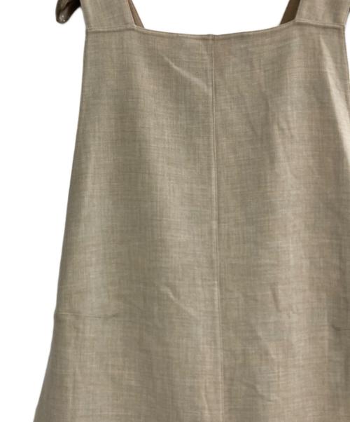 BALLSEY（ボールジィ）BALLSEY (ボールジィ) プレーンダブルフェイス サロペット ベージュ サイズ:36の古着・服飾アイテム