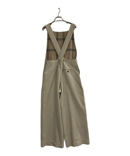 BALLSEY（ボールジィ）BALLSEY (ボールジィ) プレーンダブルフェイス サロペット ベージュ サイズ:36の古着・服飾アイテム