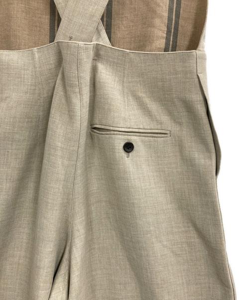 BALLSEY（ボールジィ）BALLSEY (ボールジィ) プレーンダブルフェイス サロペット ベージュ サイズ:36の古着・服飾アイテム
