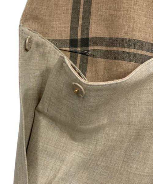BALLSEY（ボールジィ）BALLSEY (ボールジィ) プレーンダブルフェイス サロペット ベージュ サイズ:36の古着・服飾アイテム