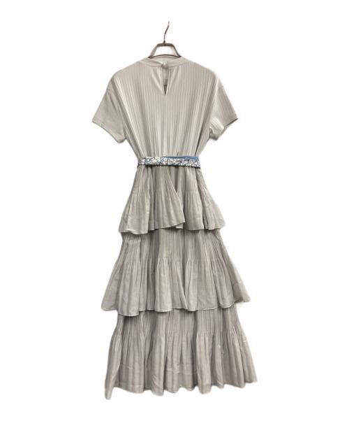 HER LIP TO（ハーリップトゥ）Her lip to (ハーリップトゥ) Garden Party Ruffled Midi Dress ベージュ サイズ:Mの古着・服飾アイテム