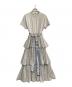 Her lip to（ハーリップトゥ）の古着「Garden Party Ruffled Midi Dress」｜ベージュ