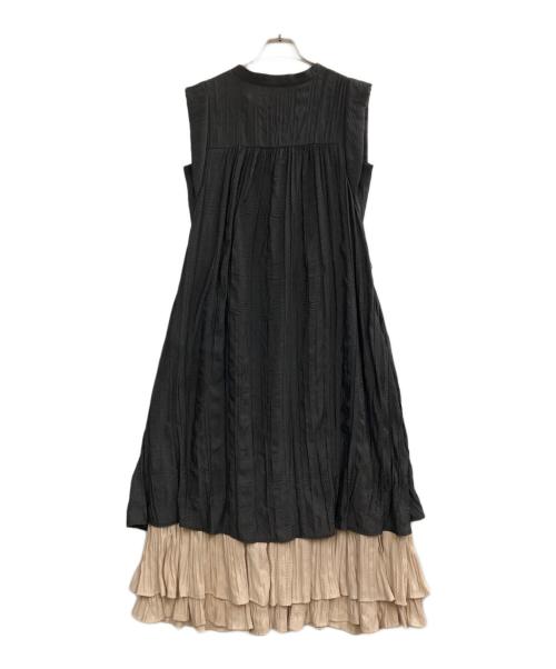 HER LIP TO（ハーリップトゥ）Her lip to (ハーリップトゥ) Two-Tone Midsummer Dress ベージュ×ブラック サイズ:Mの古着・服飾アイテム
