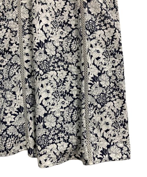 HER LIP TO（ハーリップトゥ）Her lip to (ハーリップトゥ) Lace Trimmed Floral Dress ブラック×ホワイト サイズ:Mの古着・服飾アイテム