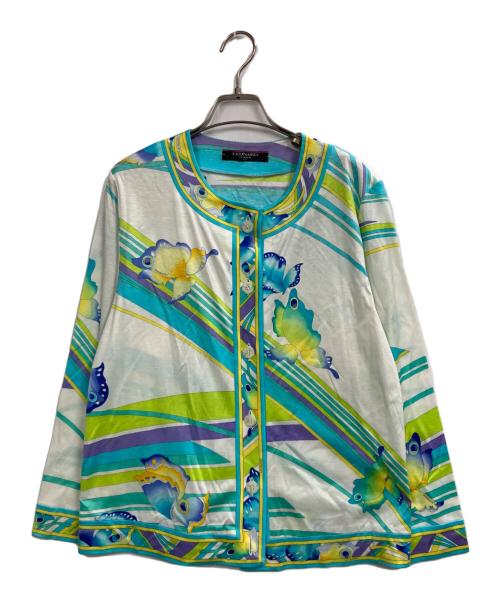 LEONARD FASHION（レオナールファッション）LEONARD FASHION (レオナールファッション) コットンカーディガン マルチカラー サイズ:Mの古着・服飾アイテム