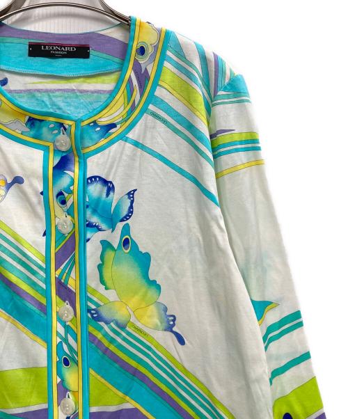 LEONARD FASHION（レオナールファッション）LEONARD FASHION (レオナールファッション) コットンカーディガン マルチカラー サイズ:Mの古着・服飾アイテム