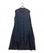 theoryセオリー）の古着「Mod Silk Twill Convertible Wrap Dress」｜ネイビー