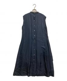 theory（セオリー）の古着「Mod Silk Twill Convertible Wrap Dress」｜ネイビー