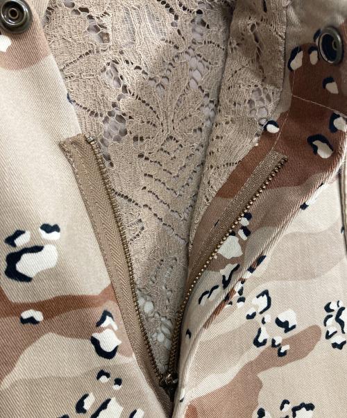 Maison MIHARA YASUHIRO（メゾン ミハラ ヤスヒロ）Maison MIHARA YASUHIRO (メゾン ミハラ ヤスヒロ) 切替レースカモ柄パンツ ベージュ サイズ:38の古着・服飾アイテム