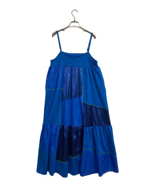 Candy Stripper（キャンディーストリッパー）Candy Stripper (キャンディーストリッパー) CND PATCHWORK CAMISOLE ONE-PIECE ブルー サイズ:2の古着・服飾アイテム