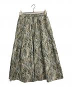 kurashi&trips publishingクラシアンドトリップス パブリッシング）の古着「リバティプリントのティアードスカート ペイズリー」｜オリーブ