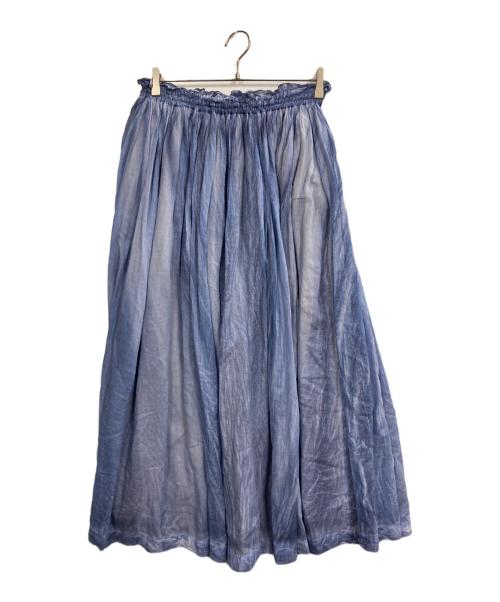 ADIEU TRISTESSE LOISIR（アデュートリステス ロワズィール）ADIEU TRISTESSE LOISIR (アデュートリステス ロワズィール) インドピグメントダイイージーギャザースカート スカイブルー サイズ:Freeの古着・服飾アイテム