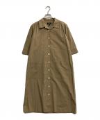 A.P.C.アーペーセー）の古着「オープンカラーシャツワンピース」｜ベージュ