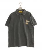 Onitsuka Tigerオニツカタイガー）の古着「WASHED POLO SHIRT」｜グレー