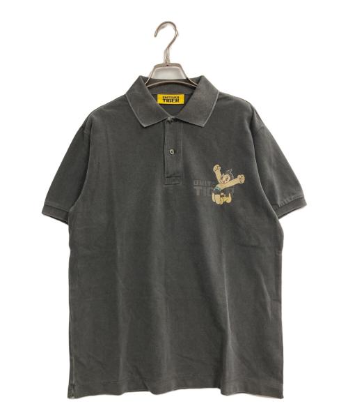 Onitsuka Tiger（オニツカタイガー）Onitsuka Tiger (オニツカタイガー) WASHED POLO SHIRT グレー サイズ:Sの古着・服飾アイテム