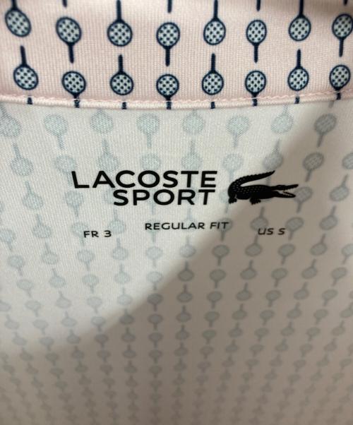 LACOSTE（ラコステ）LACOSTE (ラコステ) ミニマム総柄プリントゴルフポロシャツ ピンク サイズ:Sの古着・服飾アイテム