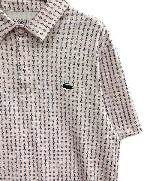 LACOSTE（ラコステ）LACOSTE (ラコステ) ミニマム総柄プリントゴルフポロシャツ ピンク サイズ:Sの古着・服飾アイテム