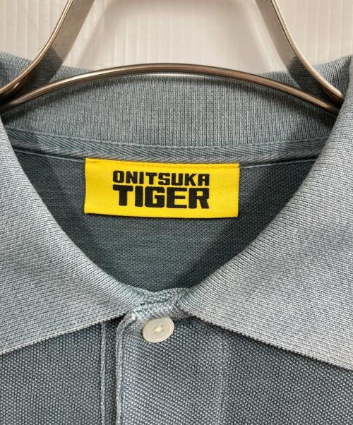 Onitsuka Tiger（オニツカタイガー）Onitsuka Tiger (オニツカタイガー) WASHED POLO SHIRT ブルー サイズ:Sの古着・服飾アイテム