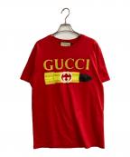 GUCCIグッチ）の古着「リップスティックTシャツ」｜レッド