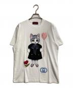 GUCCIグッチ）の古着「コットンジャージーTシャツ」｜ホワイト