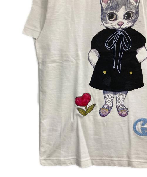GUCCI（グッチ）GUCCI (グッチ) コットンジャージーTシャツ ホワイト サイズ:XXS 未使用品の古着・服飾アイテム