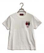 GUCCIグッチ）の古着「刺繍Tシャツ」｜ホワイト