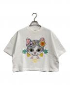 GUCCIグッチ）の古着「クロップドスウェットTシャツ」｜ホワイト
