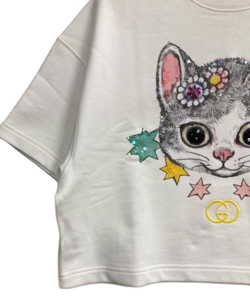 GUCCI（グッチ）GUCCI (グッチ) クロップドスウェットTシャツ ホワイト サイズ:XXS 未使用品の古着・服飾アイテム