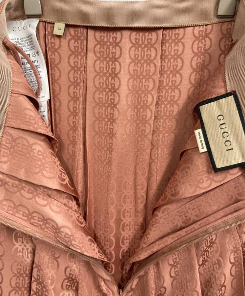 GUCCI（グッチ）GUCCI (グッチ) シルクボックスプリーツスカート ピンク サイズ:36の古着・服飾アイテム