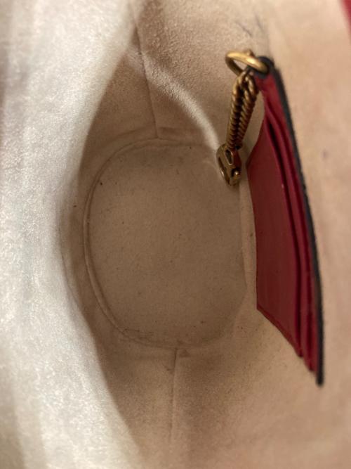 GUCCI（グッチ）GUCCI (グッチ) ミニバケットショルダーバッグ ハイビスカスレッドの古着・服飾アイテム