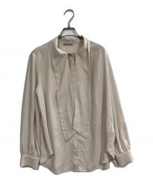 theory luxe（セオリーリュクス）の古着「HEAVY.PEARL  ボウタイブラウス」｜アイボリー
