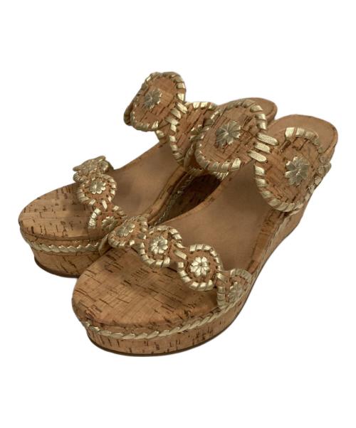 Jack Rogers（ジャックロジャース）Jack Rogers (ジャックロジャース) JACK ROGERS LAUREN MID WEDGE ベージュ サイズ:7Mの古着・服飾アイテム