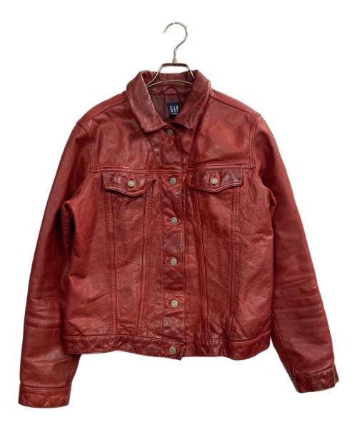 GAP（ギャップ）GAP (ギャップ) レザージャケット レッド サイズ:Lの古着・服飾アイテム