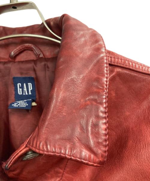 GAP（ギャップ）GAP (ギャップ) レザージャケット レッド サイズ:Lの古着・服飾アイテム