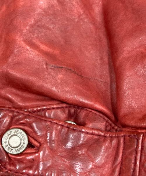 GAP（ギャップ）GAP (ギャップ) レザージャケット レッド サイズ:Lの古着・服飾アイテム