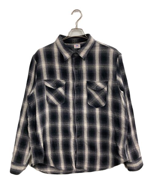 LEE（リー）LEE (リー) ネルワークシャツ オンブレチェック ブラック サイズ:XLの古着・服飾アイテム