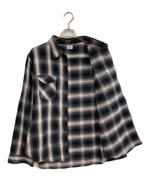 LEE（リー）LEE (リー) ネルワークシャツ オンブレチェック ブラック サイズ:XLの古着・服飾アイテム