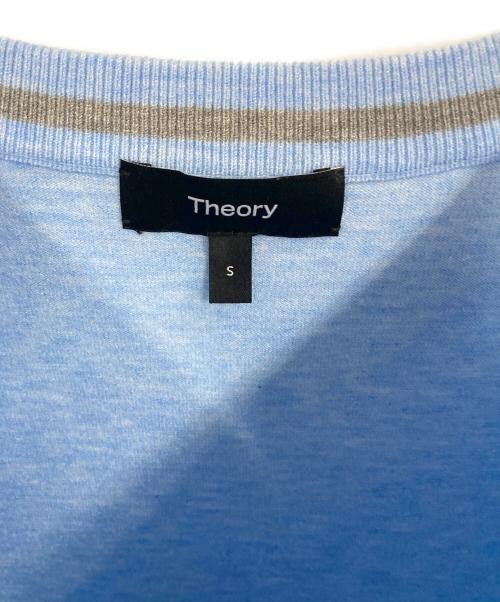 theory（セオリー）theory (セオリー) 半袖ニット スカイブルー サイズ:Sの古着・服飾アイテム