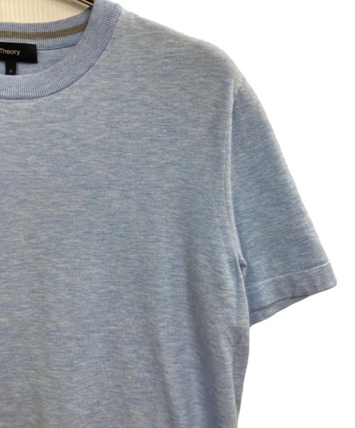 theory（セオリー）theory (セオリー) 半袖ニット スカイブルー サイズ:Sの古着・服飾アイテム
