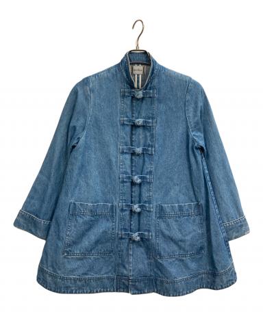 mother カンフーデニムジャケット DEPT チャイナボタン 中古・古着通販】mother (マザー) KUNG FU DENIM JACKET スカイブルー