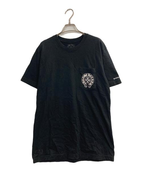 CHROME HEARTS（クロムハーツ）CHROME HEARTS (クロムハーツ) Horse Shoe Logo Pocket T-Shirt ブラック サイズ:Lの古着・服飾アイテム