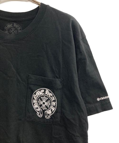 CHROME HEARTS（クロムハーツ）CHROME HEARTS (クロムハーツ) Horse Shoe Logo Pocket T-Shirt ブラック サイズ:Lの古着・服飾アイテム