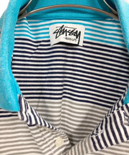 stussy（ステューシー）stussy (ステューシー) ポロシャツ スカイブルー サイズ:Mの古着・服飾アイテム