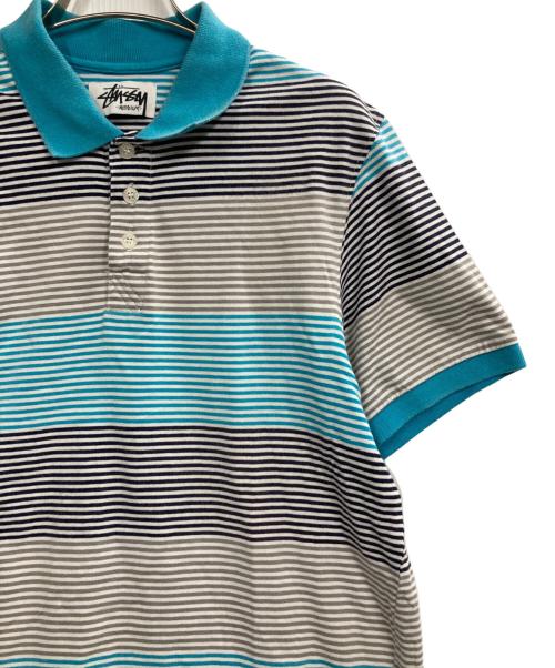 stussy（ステューシー）stussy (ステューシー) ポロシャツ スカイブルー サイズ:Mの古着・服飾アイテム