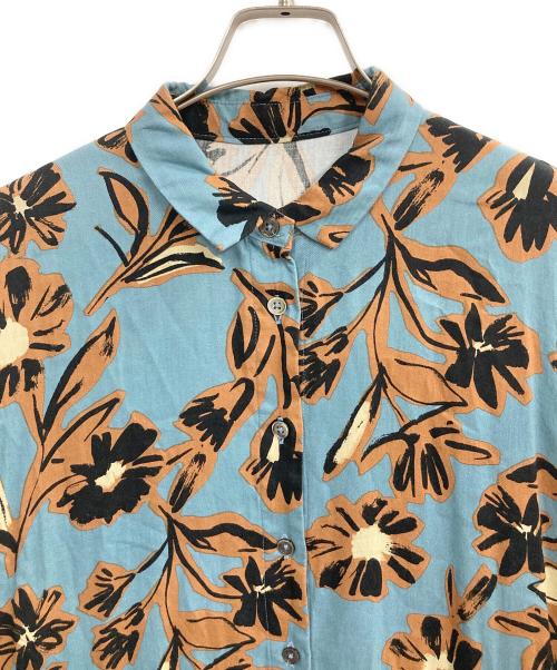 PICKUP（ピックアップ）PICKUP (ピックアップ) 花柄ワンピース ブルー サイズ:Mの古着・服飾アイテム