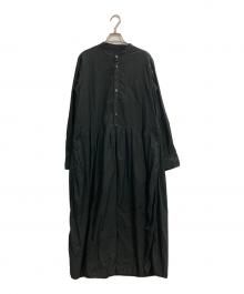 pas de calais（パドカレ）の古着「シワ加工ワンピース」｜ブラック