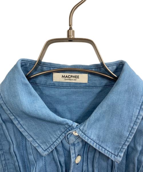 MACPHEE（マカフィー）MACPHEE (マカフィー) ライトデニムチュニックシャツ インディゴ サイズ:36の古着・服飾アイテム